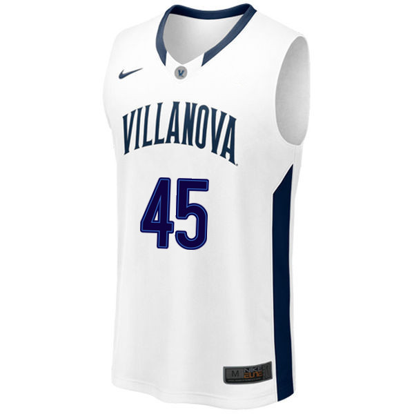 Men #45 Darryl Reynolds Villanova Wildcats College Basketball Jerseys Sale-White - Click Image to Close
